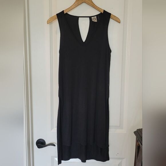 Anthropologie Akemi + Kin Longview V-Neck Tank Tunic Hi-Low Mini Jersey Dress XS - Picture 2 of 11